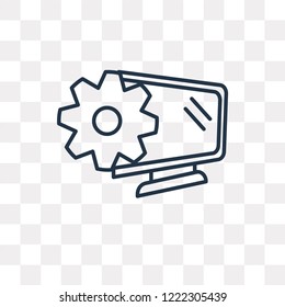 Settings vector outline icon isolated on transparent background, high quality linear Settings transparency concept can be used web and mobile