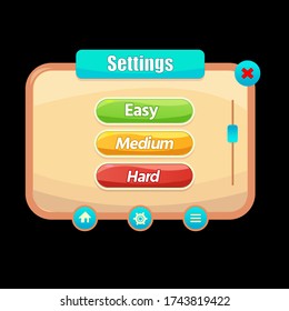 settings vector ui kits - game settings ui vector