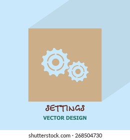 Settings web icon. Vector design.