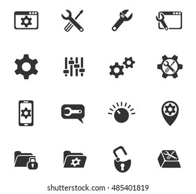 settings web icons for user interface design