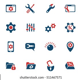 settings web icons for user interface design