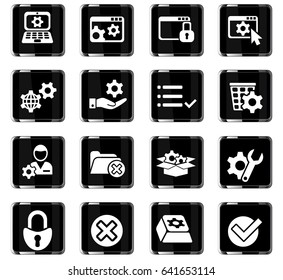 settings web icons for user interface design