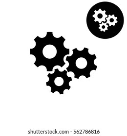 Settings -  white vector icon