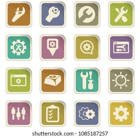 Settins web icons for user interface design
