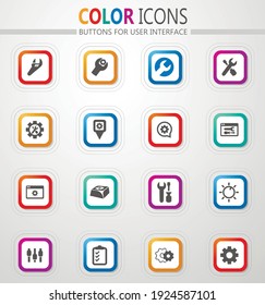 Settins web icons for user interface design