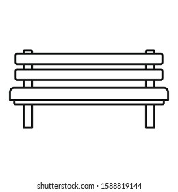 Settle bench icon. Outline settle bench vector icon for web design isolated on white background