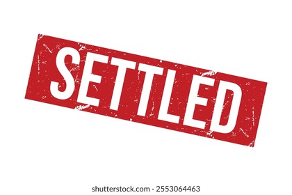 SETTLED rubber stamp on white background. SETTLED Stamp.