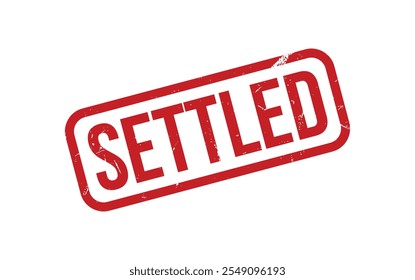 Settled Rubber Stamp Seal Vector