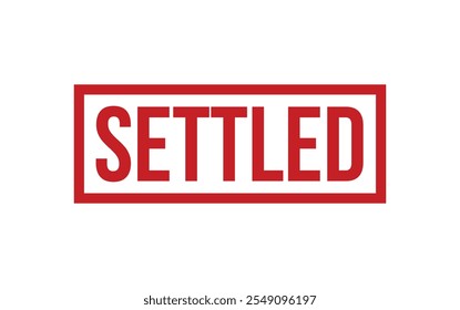 Settled Rubber Stamp Seal Vector