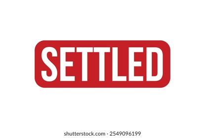 Settled Rubber Stamp Seal Vector