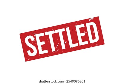 Settled Rubber Stamp Seal Vector