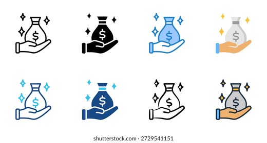 Los iconos de oferta de liquidación establecen una colección de varios estilos. Trazo editable 
