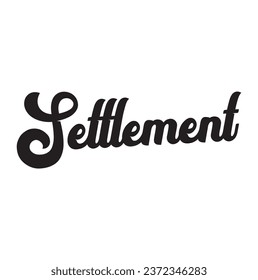 settlement text on white background.