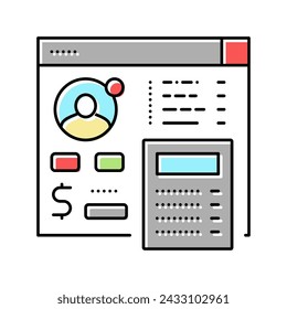 settlements on behalf of clients color icon vector. settlements on behalf of clients sign. isolated symbol illustration