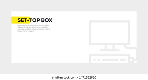 SET-TOP BOX AND ILLUSTRATION ICON CONCEPT
