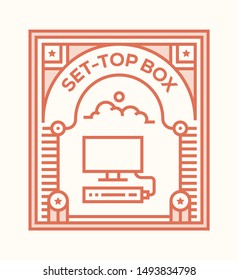 SET-TOP BOX ILLUSTRATION ICON CONCEPT