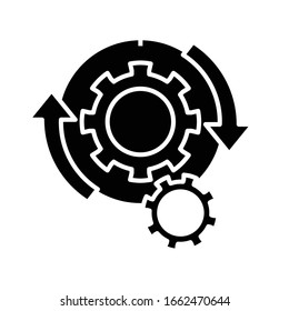 Setup black icon, concept illustration, vector flat symbol, glyph sign.