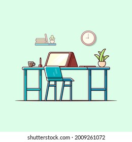 Setup Design Interior Illustration in Flat design