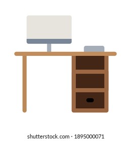 setup desktop icon logo with flat illustration style vector. great for use web, mobile app, pattern, design etc.