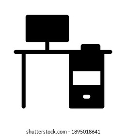 configurar el logotipo de icono de escritorio o la ilustración con diseño vectorial de estilo de trazo sólido. uso perfecto para web, aplicación móvil, patrón, diseño, etc.