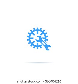 Setup icon in the form of gears and wrench.