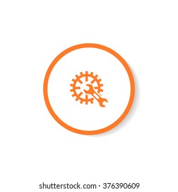 Setup icon in the form of gears and wrench.
