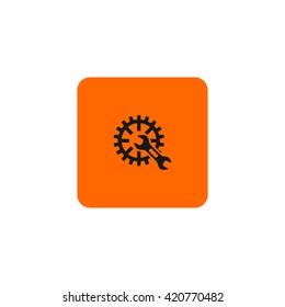 Setup icon in the form of gears and wrench.