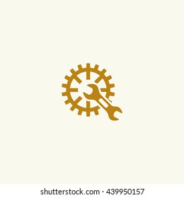 Setup icon in the form of gears and wrench.