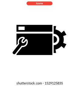 setup icon isolated sign symbol vector illustration - high quality black style vector icons
