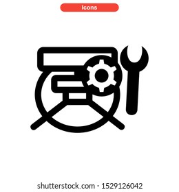 setup icon isolated sign symbol vector illustration - high quality black style vector icons
