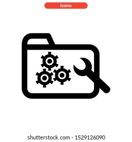 setup icon isolated sign symbol vector illustration - high quality black style vector icons
