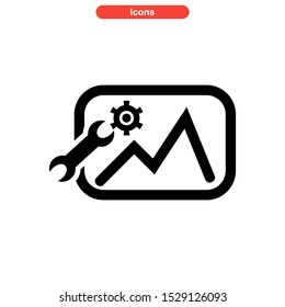 setup icon isolated sign symbol vector illustration - high quality black style vector icons
