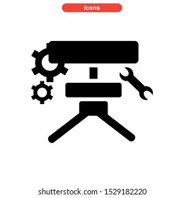 setup icon isolated sign symbol vector illustration - high quality black style vector icons
