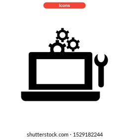setup icon isolated sign symbol vector illustration - high quality black style vector icons
