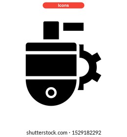 setup icon isolated sign symbol vector illustration - high quality black style vector icons

