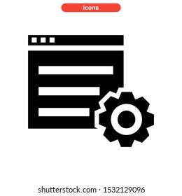 setup icon isolated sign symbol vector illustration - high quality black style vector icons
