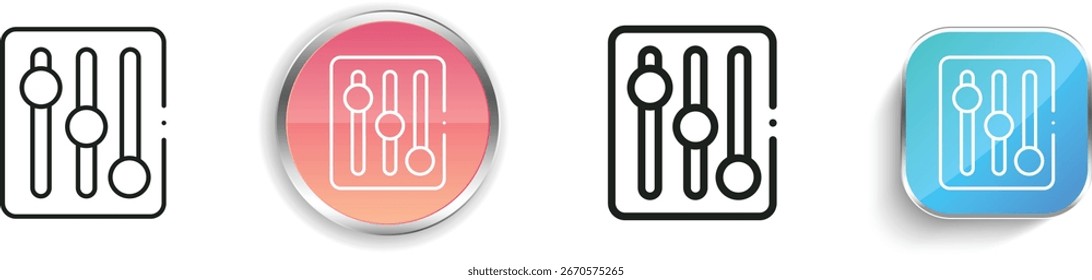 setup icon. Thin Linear, Regular and Button Style Design Isolated On White Background