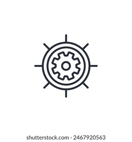 setup icon. vector.Editable stroke.linear style sign for use web design,logo.Symbol illustration.