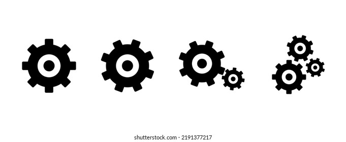 Setup and Settings Icons Set. Collection of simple linear web icons such Installation, Settings, Options, Download, Update, Gears and others and others. Editable vector stroke.
