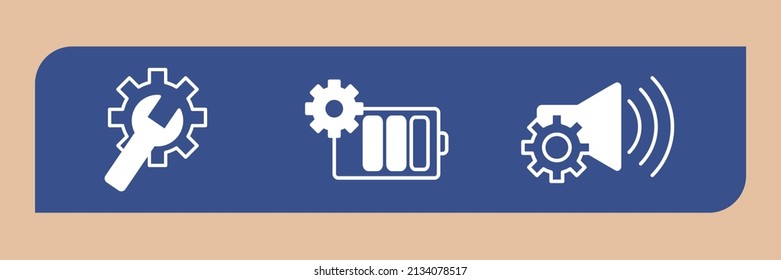 Setup and Settings icons  symbol vector elements for infographic web