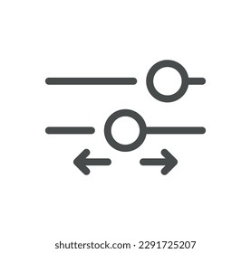 Symbolumriss und lineare Vektorgrafik für Setup und Einstellungen.