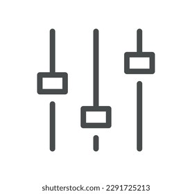 Setup and settings related icon outline and linear vector.