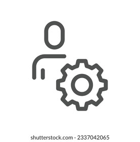 Setup and settings related icon outline and linear vector.