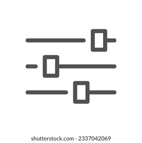 Setup and settings related icon outline and linear vector.