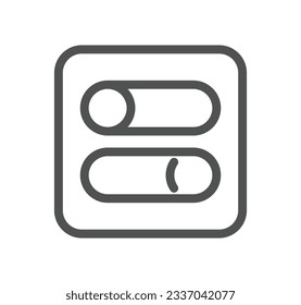 Configuración y esquema de iconos relacionados y vector lineal.