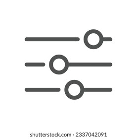 Setup and settings related icon outline and linear vector.