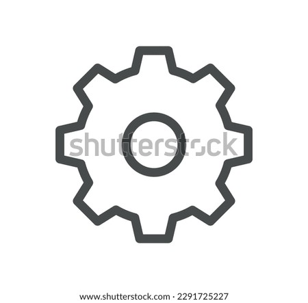 Setup and settings related icon outline and linear vector.