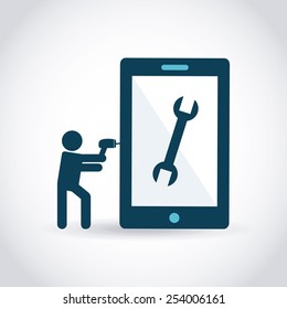 setup smartphone design, vector illustration eps10 graphic 