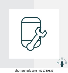 Setup smartphone icon. vector illustration