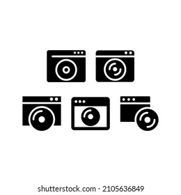 Setup Website set icon isolated on white background